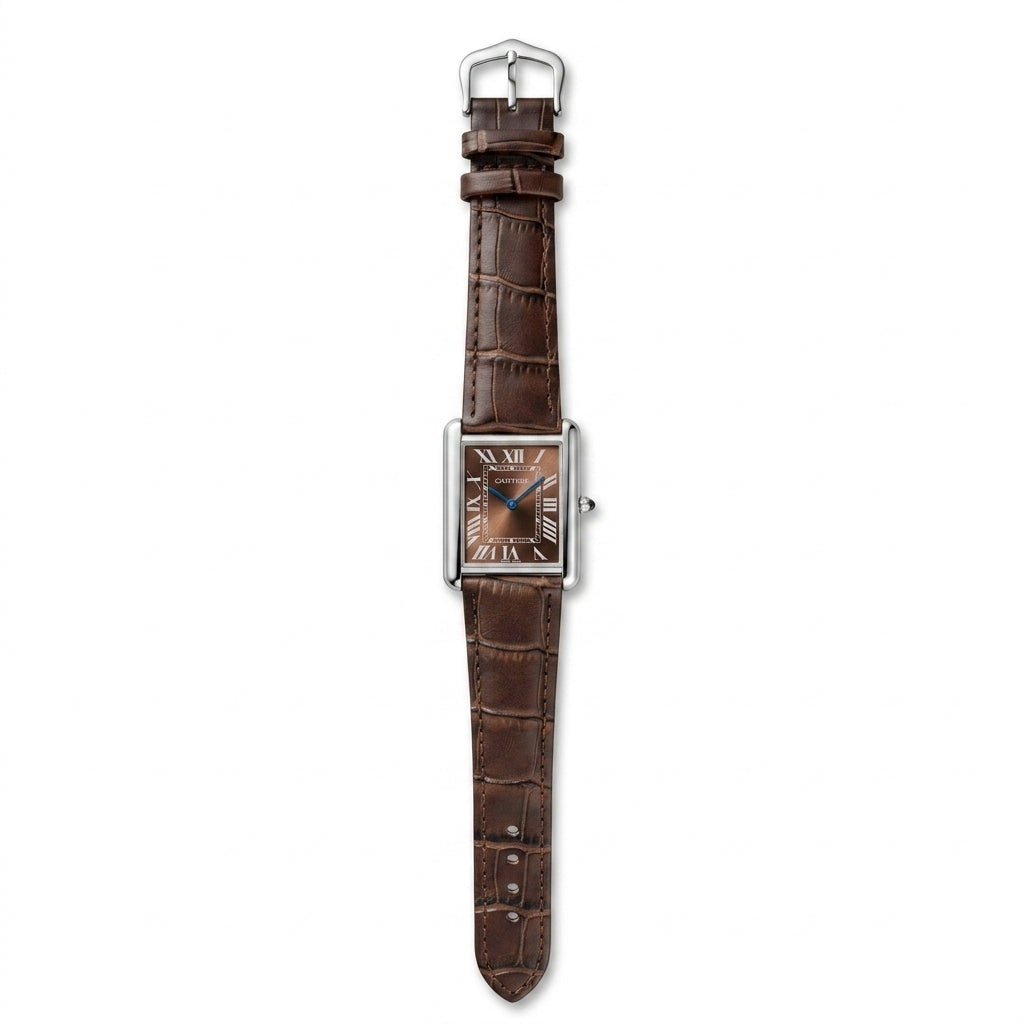 CARTIER Classic  Brown Leather Watch