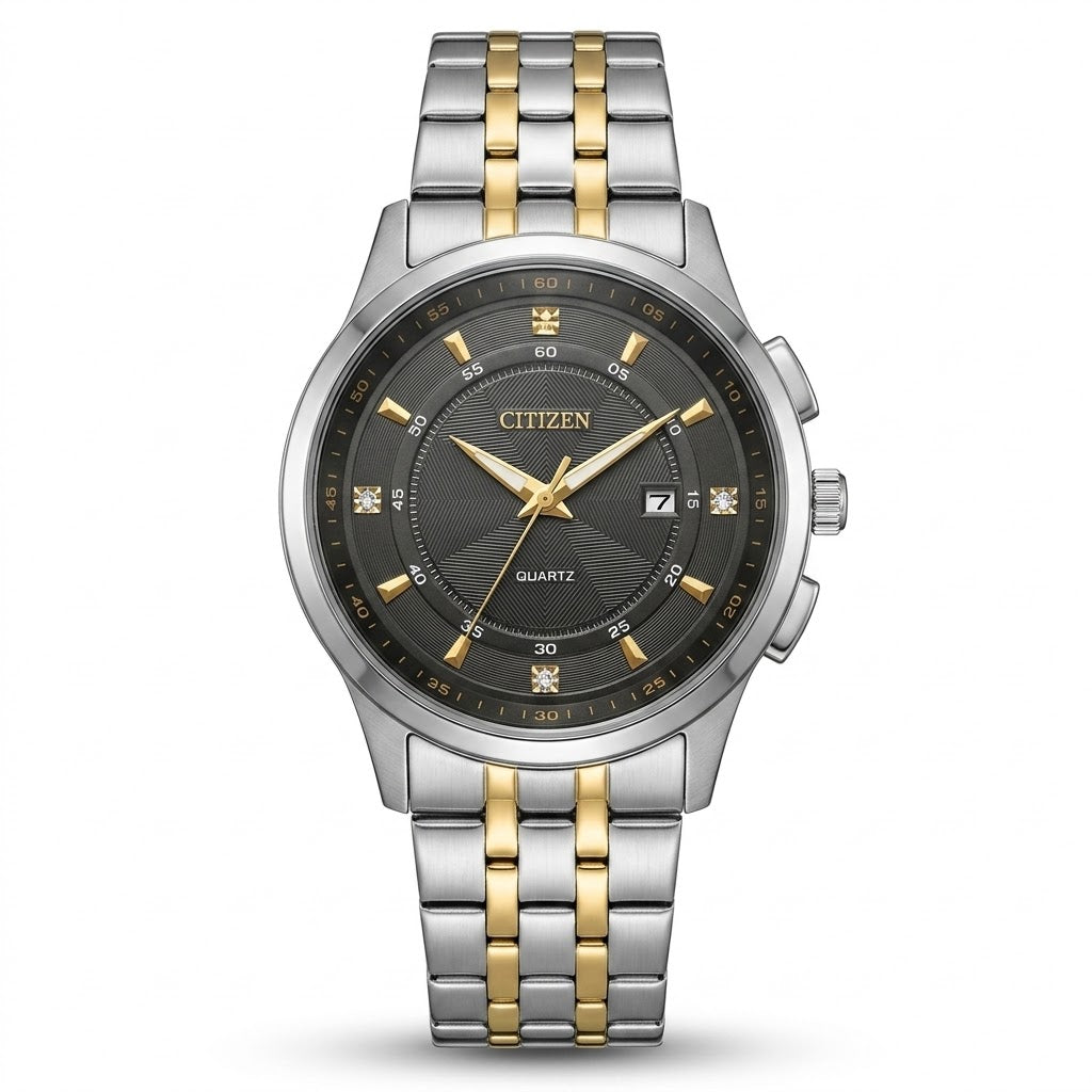 Citizen Two-Tone Classic Black Dial Watch