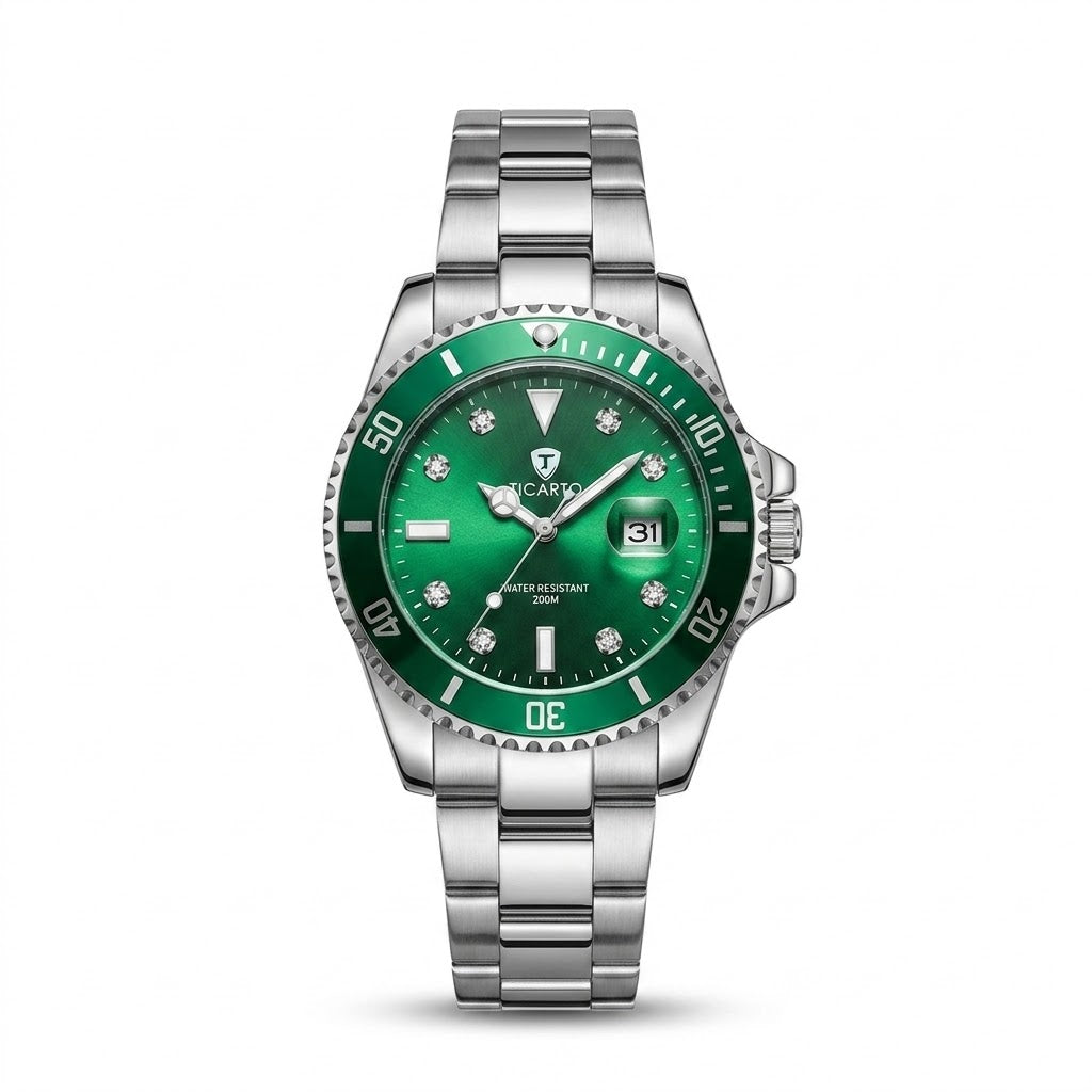 TICARTO Green Dive-Luxury Watch