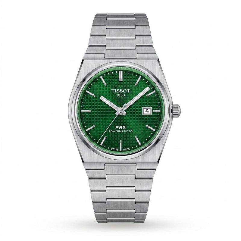 TISSOT PRX Powermatic 80 green dial watch